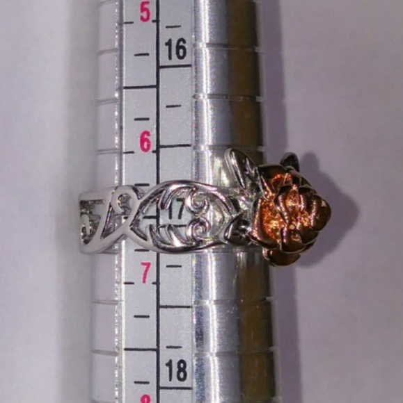 🎀 925- 14k Rose Gold Rose Ring - Picture 6 of 8